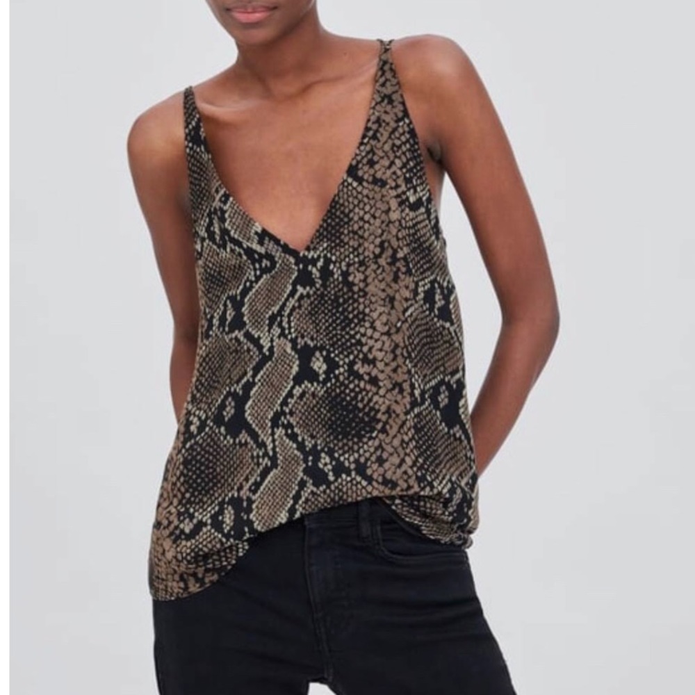 Zara top, snake print